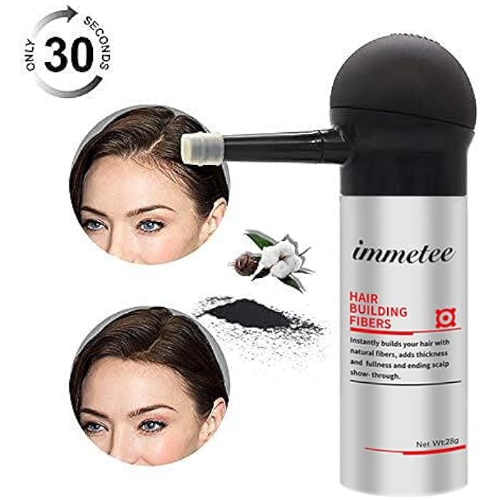 immetee Hair Fibers Pump Hair Fiber Applicator, Sprayer Spray Nozzle for Hair Building Fibers, Hair Loss Concealing Fibers Optimizer, Hair Thickening Tools (BLACK) - Image 5